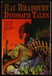 3w007 RAY BRADBURY signed paperback book '03 Dinosaur Tales illustrated by best fantasy artists!