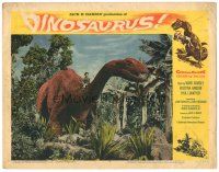 3w252 DINOSAURUS LC #4 '60 fun wacky image of little boy riding on neck of brontosaurus!