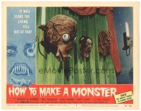 3w269 HOW TO MAKE A MONSTER LC #5 '58 best image of classic monster heads hanging on wall!