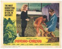 3w299 PSYCHO-CIRCUS LC #6 '67 sexy Margaret Lee worried about two guys fighting by elephants!