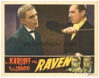 3w300 RAVEN LC #5 R49 best close up of mad Bela Lugosi whipping disfigured Boris Karloff!