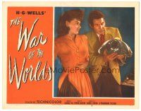 3w327 WAR OF THE WORLDS LC #6 '53 Gene Barry & Ann Robinson find a piece of the alien ship!