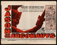 3w356 JASON & THE ARGONAUTS pressbook '62 special fx by Ray Harryhausen, cool art of colossus!