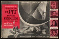 3w365 PIT & THE PENDULUM pressbook '61 Edgar Allan Poe's greatest terror tale, great art!
