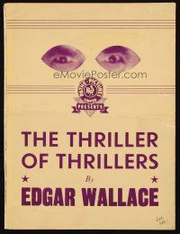 3w026 HUMAN MONSTER die-cut English trade ad '39 Bela Lugosi, Edgar Wallace's Dark Eyes of London!