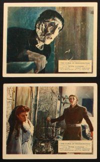 3w381 CURSE OF FRANKENSTEIN 8 color English FOH LCs '57 Peter Cushing, Christopher Lee, Hammer!