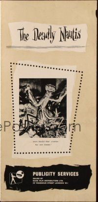 3w337 DEADLY MANTIS English pressbook '57 classic art images of giant insect by Ken Sawyer