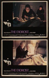 3w110 EXORCIST 8 LCs '74 William Friedkin horror classic, Max Von Sydow as Father Merrin!