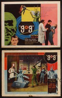 3w112 GOG 8 LCs '54 sci-fi, wacky Frankenstein of steel robot destroys its makers!