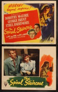 3w133 SPIRAL STAIRCASE 8 LCs '46 Dorothy McGuire, George Brent, Ethel Barrymore, Robert Siodmak!