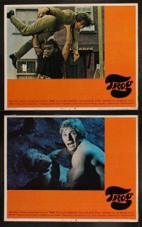 3w135 TROG 8 LCs '70 great images of Joan Crawford & wacky prehistoric monster!