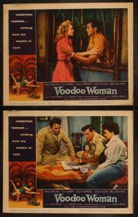 3w139 VOODOO WOMAN 8 LCs '57 Marla English is a woman by day & a monster by night!