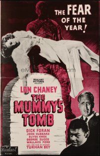 3w359 MUMMY'S TOMB pressbook R48 cool images of bandaged monster Lon Chaney Jr, Universal horror!