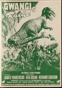 3w094 VALLEY OF GWANGI German pressbook '69 Ray Harryhausen, cowboys battling dinosaurs!