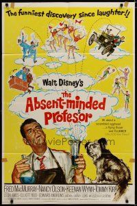 3x016 ABSENT-MINDED PROFESSOR 1sh R67 Walt Disney, Flubber, Fred MacMurray in title role!