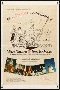 3x036 AMOROUS ADVENTURES OF DON QUIXOTE & SANCHO PANZA 1sh '76 sexy cartoon art by L. Salk!