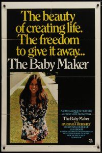 3x053 BABY MAKER int'l 1sh '70 directed by James Bridges, surrogate mom Barbara Hershey!