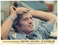 3y281 ALL THE PRESIDENT'S MEN color 11x14 still #2 '76 best c/u of Robert Redford as Bob Woodward!