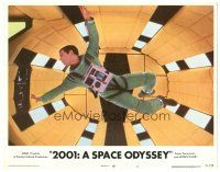 3y256 2001: A SPACE ODYSSEY LC #8 R72 Stanley Kubrick, close up of Kier Dullea in zero gravity!