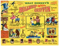 3y087 ADVENTURES OF BULLWHIP GRIFFIN TC '66 Disney, wacky different artwork!