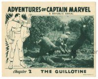 3y264 ADVENTURES OF CAPTAIN MARVEL chapter 2 LC '41 The Guillotine, great superhero border art!
