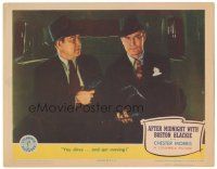 3y272 AFTER MIDNIGHT WITH BOSTON BLACKIE LC '43 Al Hill holds gun on Chester Morris driving car!