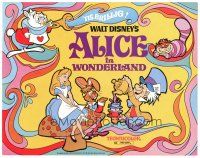 3y092 ALICE IN WONDERLAND TC R74 Walt Disney Lewis Carroll classic, psychedelic artwork!