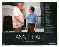 3y285 ANNIE HALL LC #8 '77 Woody Allen gets romantic advice from large man with groceries!