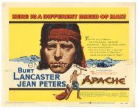 3y097 APACHE TC '54 Robert Aldrich, art of Native American Burt Lancaster!