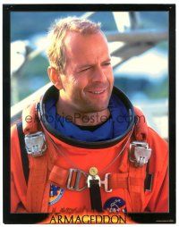 3y289 ARMAGEDDON LC '98 best close portrait of smiling astronaut Bruce Willis!