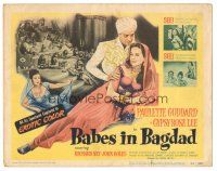 3y100 BABES IN BAGDAD TC '52 great artwork of Paulette Goddard & Gypsy Rose Lee!