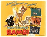 3y102 BAMBI TC R66 Walt Disney cartoon deer classic, great art with opossum family!