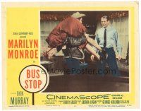 3y342 BUS STOP LC #6 '56 c/u of Don Murray carrying sexy Marilyn Monroe over his shoulder!