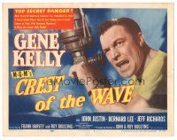 3y118 CREST OF THE WAVE TC '54 great close up of angry Gene Kelly at periscope of submarine!