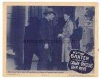 3y381 CRIME DOCTOR'S MAN HUNT LC #2 '46 Warner Baxter takes Ellen Drew to a house of murder!