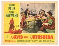 3y398 DAVID & BATHSHEBA LC #4 '51 Gregory Peck broke God's commandment for sexy Susan Hayward!