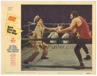 3y416 DON'T GIVE UP THE SHIP LC #4 '59 Jerry Lewis in Navy uniform in wrestling ring w/ huge guy!