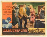 3y422 DRAGSTRIP GIRL LC #3 '57 Hollywood's newest teen stars are car crazy, speed crazy & boy crazy!