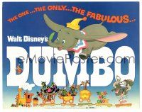 3y129 DUMBO TC R72 colorful animated cartoon art from Walt Disney circus elephant classic!