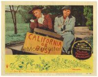 3y469 FIRST TRAVELING SALESLADY LC #2 '56 close up of Ginger Rogers & Barry Nelson in buggy!