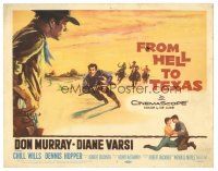 3y137 FROM HELL TO TEXAS TC '58 cool full-length art of Don Murray about to draw his gun!