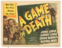 3y139 GAME OF DEATH TC '45 Robert Wise's version of The Most Dangerous Game!