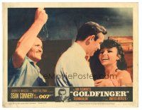 3y508 GOLDFINGER LC #7 '64 man attacks Sean Connery, who is distracted by a sexy lady!