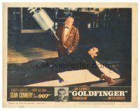 3y509 GOLDFINGER LC #8 '64 James Bond & Gert Frobe in 'No Mr. Bond, I expect you to die' scene!