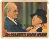 3y526 HARDYS RIDE HIGH LC '39 Lewis Stone adjusts the bowtie of millionaire playboy Mickey Rooney!