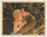 3y537 HELL'S ANGELS LC R37 sexiest barely-dressed Jean Harlow kissing James Hall, Howard Hughes
