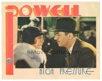 3y541 HIGH PRESSURE LC '32 great close up of William Powell staring at veiled pretty Evelyn Brent!