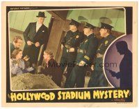 3y547 HOLLYWOOD STADIUM MYSTERY LC '37 Neil Hamilton, Roberts & Venable w/ Homans & other cops!