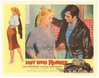 3y550 HOT ROD RUMBLE LC '57 close up of punk in leather jacket & pretty Leigh Snowden!