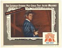 3y564 I WAS A COMMUNIST FOR THE FBI LC #6 '51 c/u Frank Lovejoy pointing gun, Red Scare film noir!